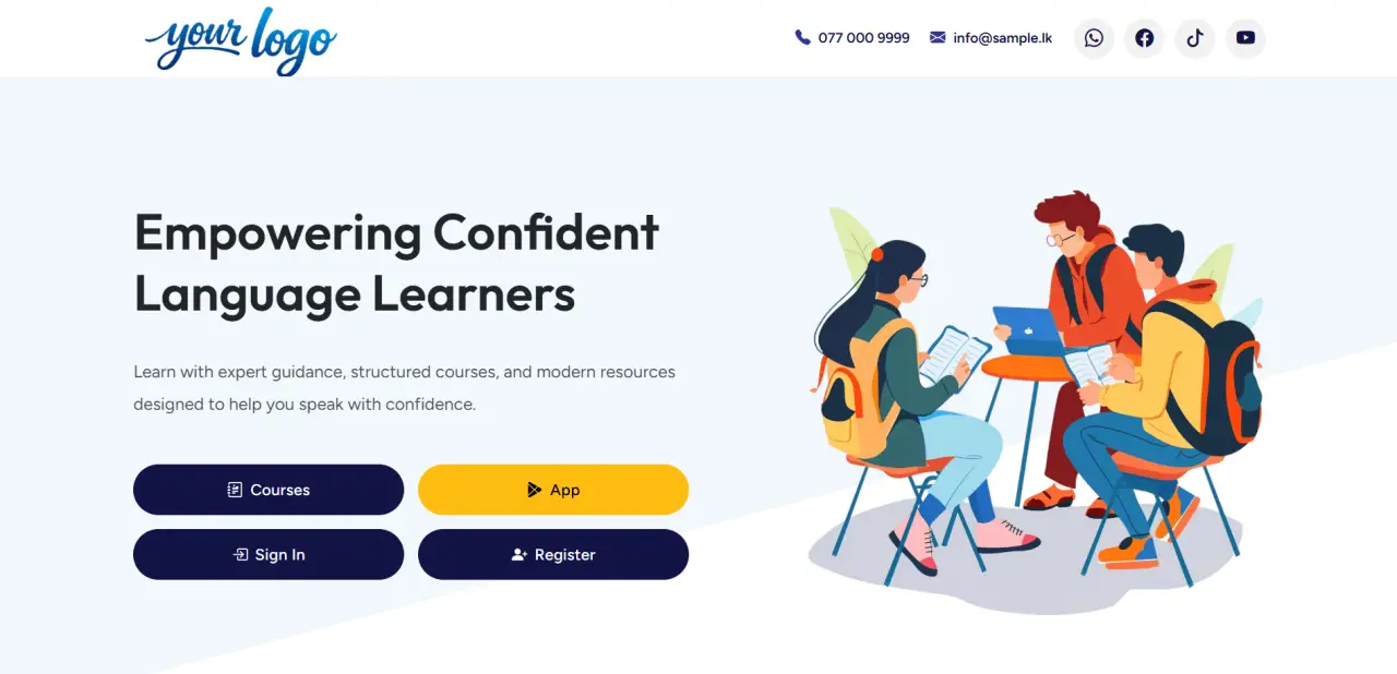 LMS dashboard screenshot