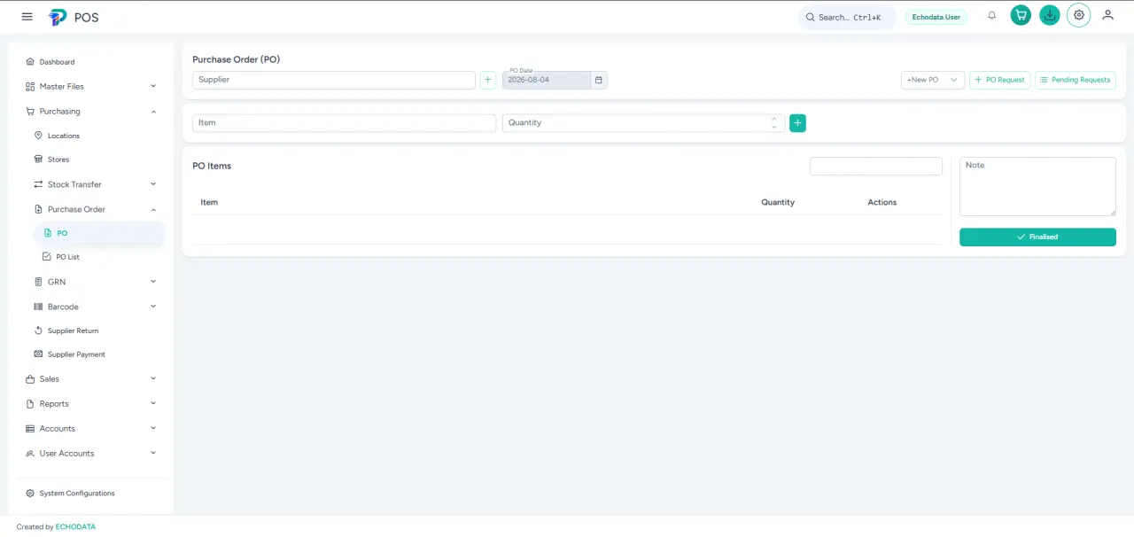 Purchase orders light theme